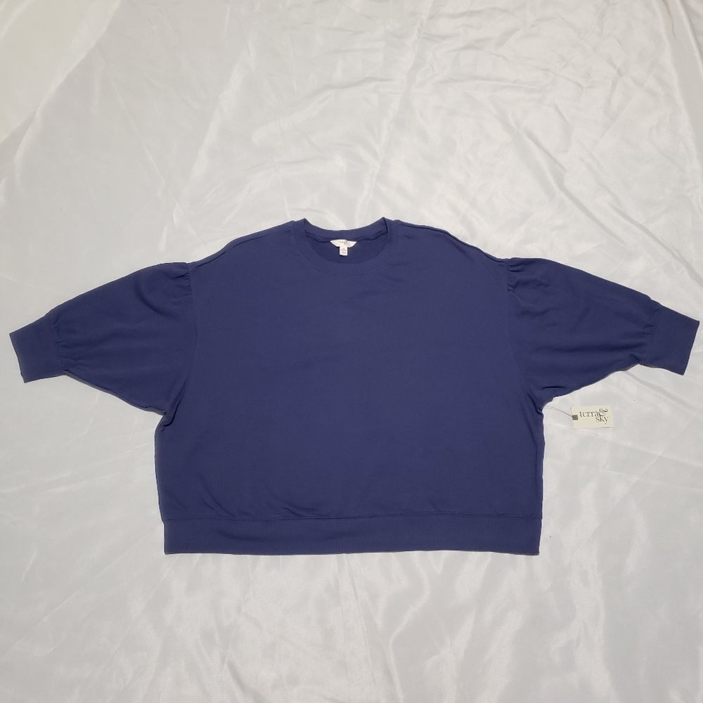 Terra & Sky Puff Sleeve Sweatshirt.